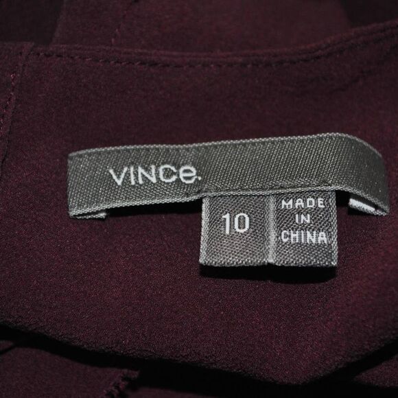 Vince Silk Purple Ruffle Front Sleeveless Top- 10 - Picture 4 of 4